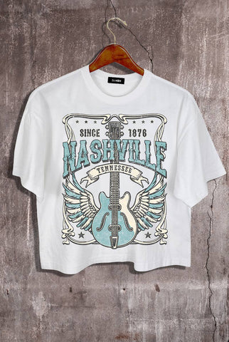 Nashville Tennessee Graphic Crop Tee