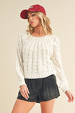 Tally Crochet Spring Sweate  (Color Options)