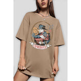 I ONLY KISS COWBOYS OVERSIZED TOP: White / M