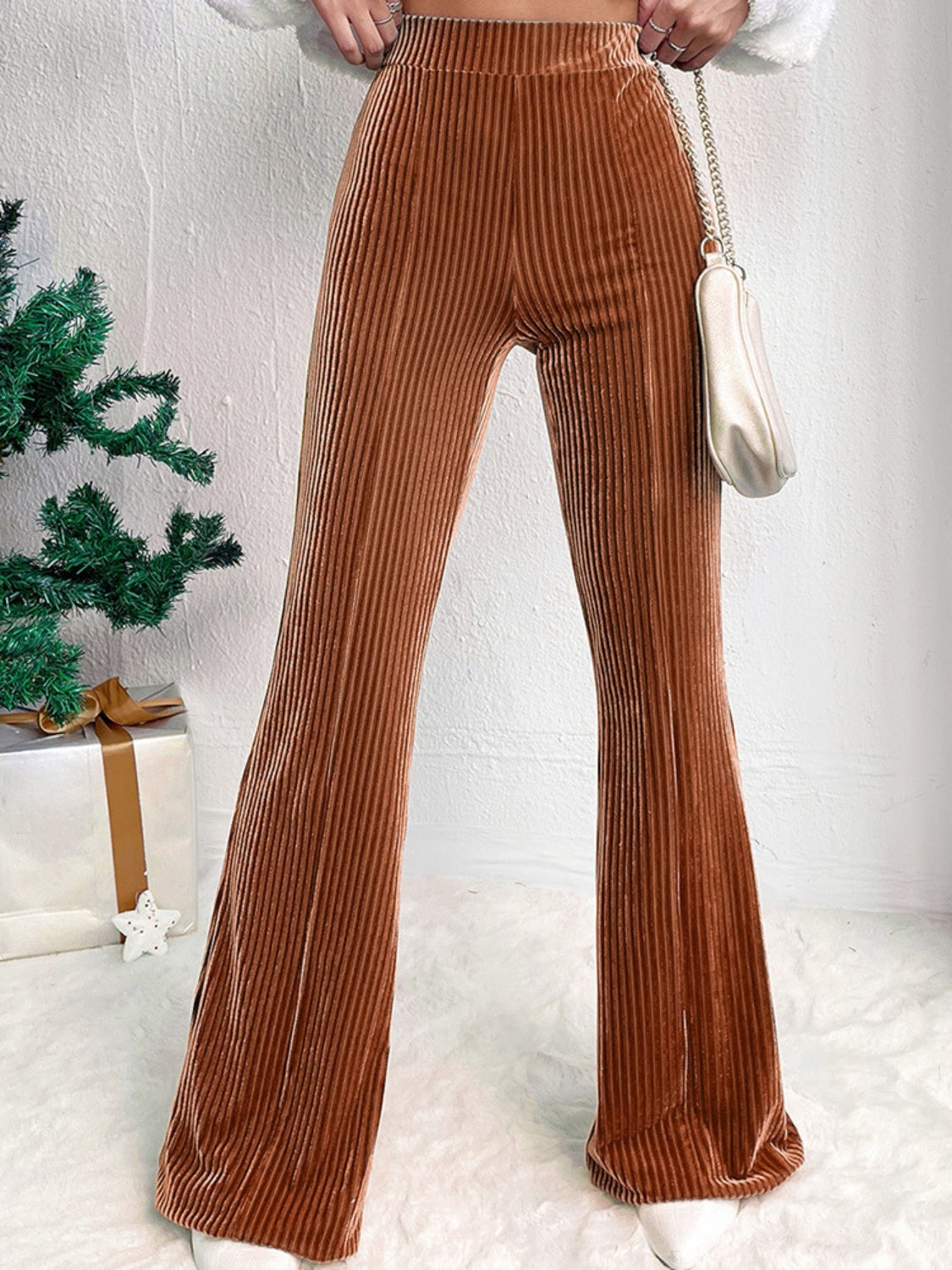 Velveteen Ribbed Bootcut Pants