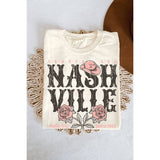 NASHVILLE ROSES MINERAL GRAPHIC TEE: Mineral Grey / L