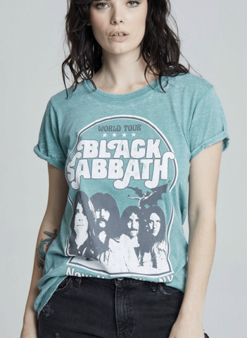 Black Sabbath Mineral Wash Tshirt by Recycled Karma