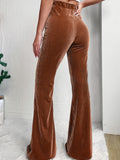 Velveteen Ribbed Bootcut Pants