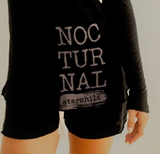 NOCTURNAL GRAPHIC LONG SLEEVE SOFEST BLACK TEE